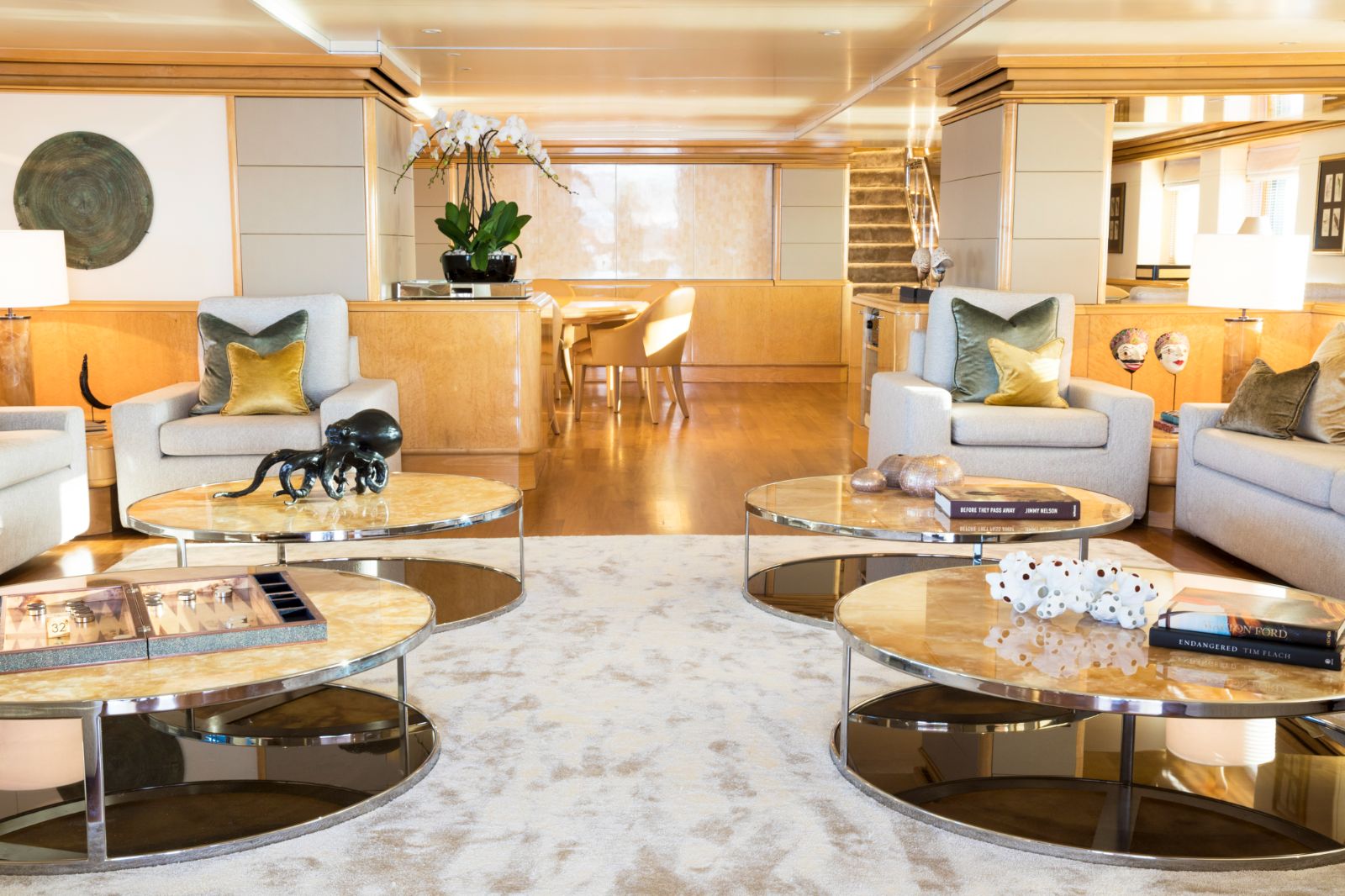 Salon onboard the Aqua Blu in Indonesia