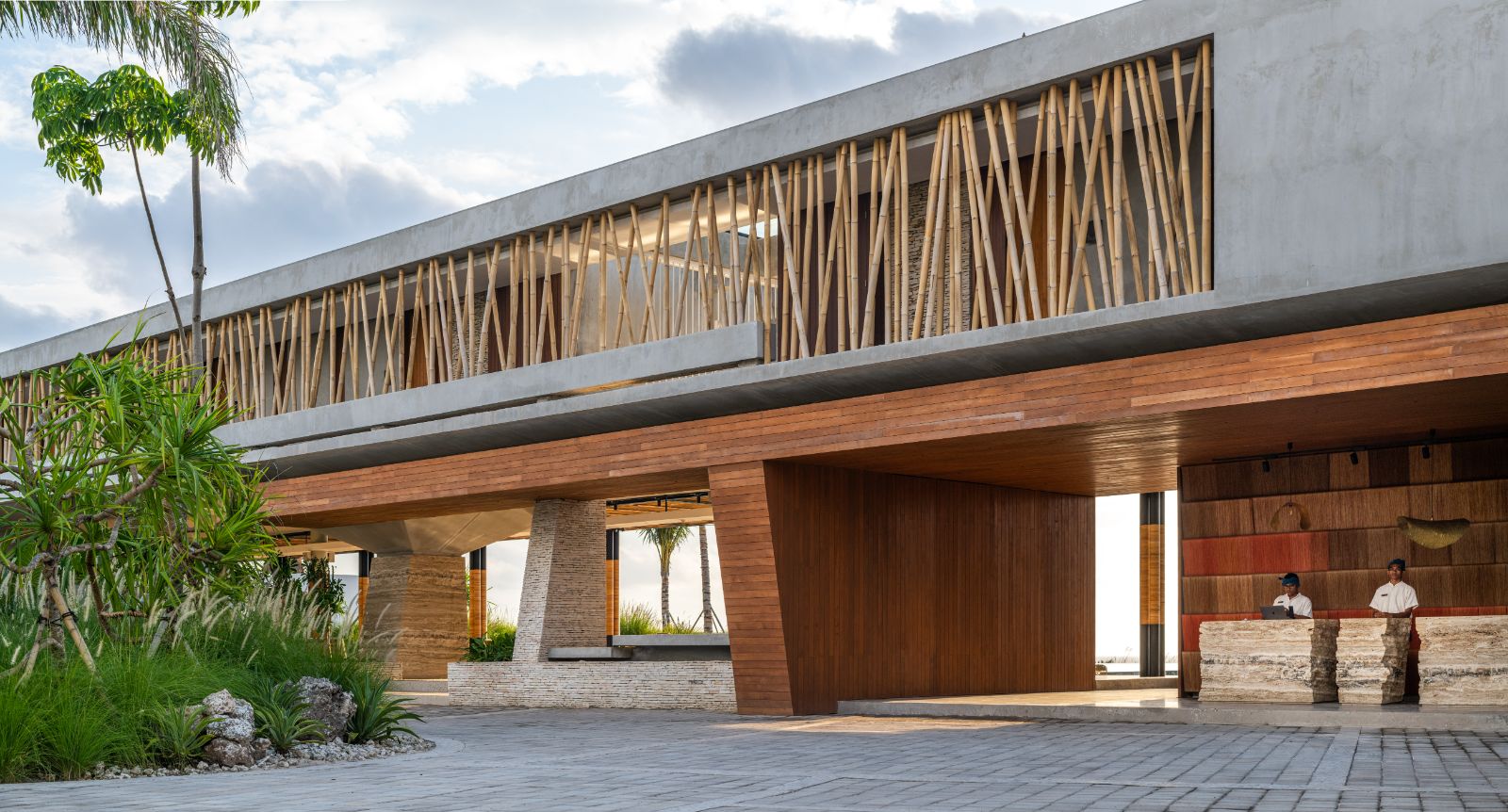 Façade of Cap Karosa resort on the island of Sumba in Indonesia