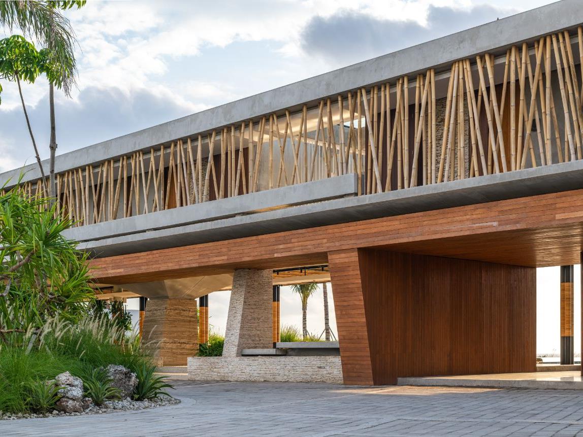 Façade of Cap Karosa resort on the island of Sumba in Indonesia
