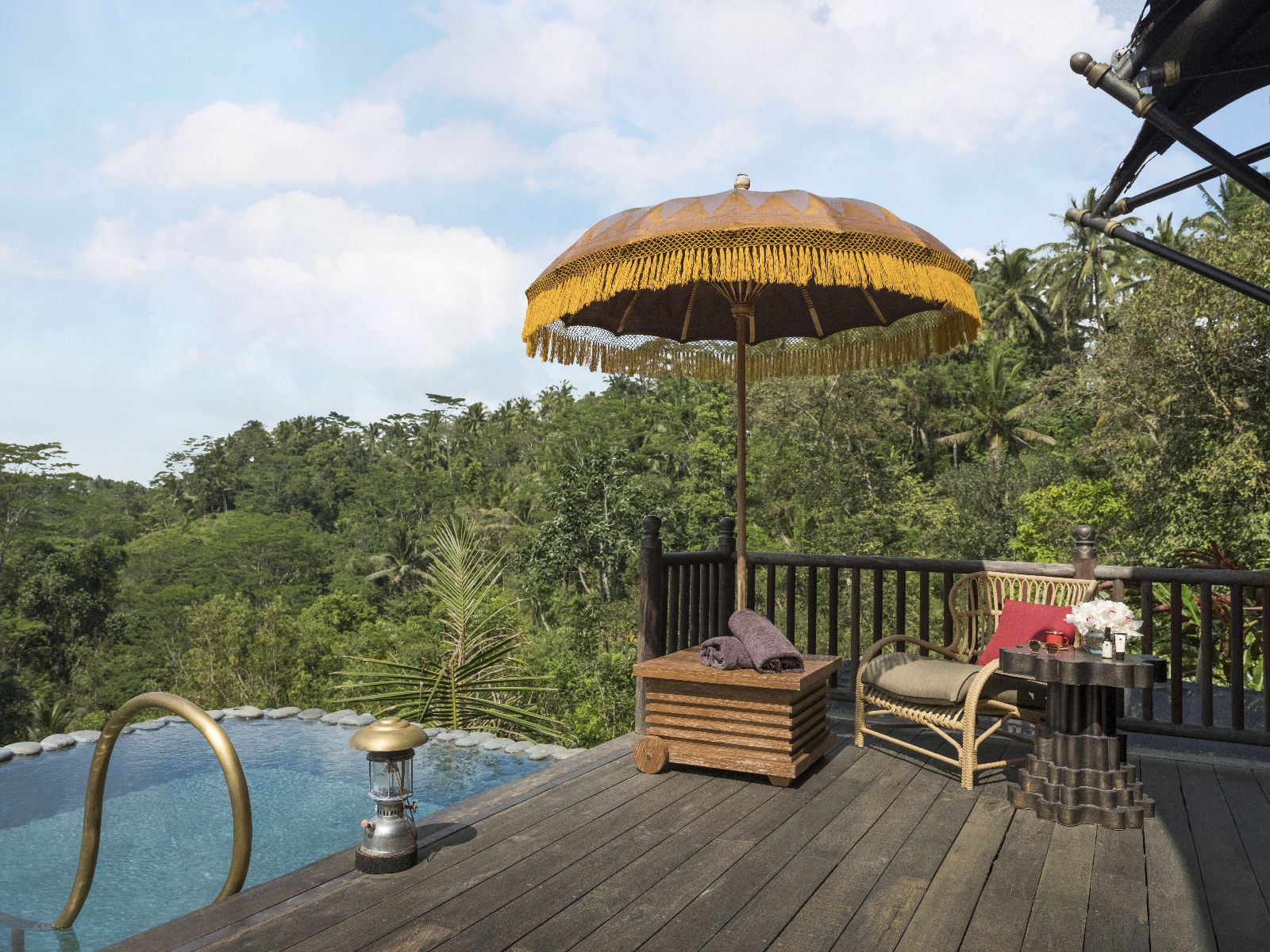 Private plunge pool at the Capella Ubud in Bali