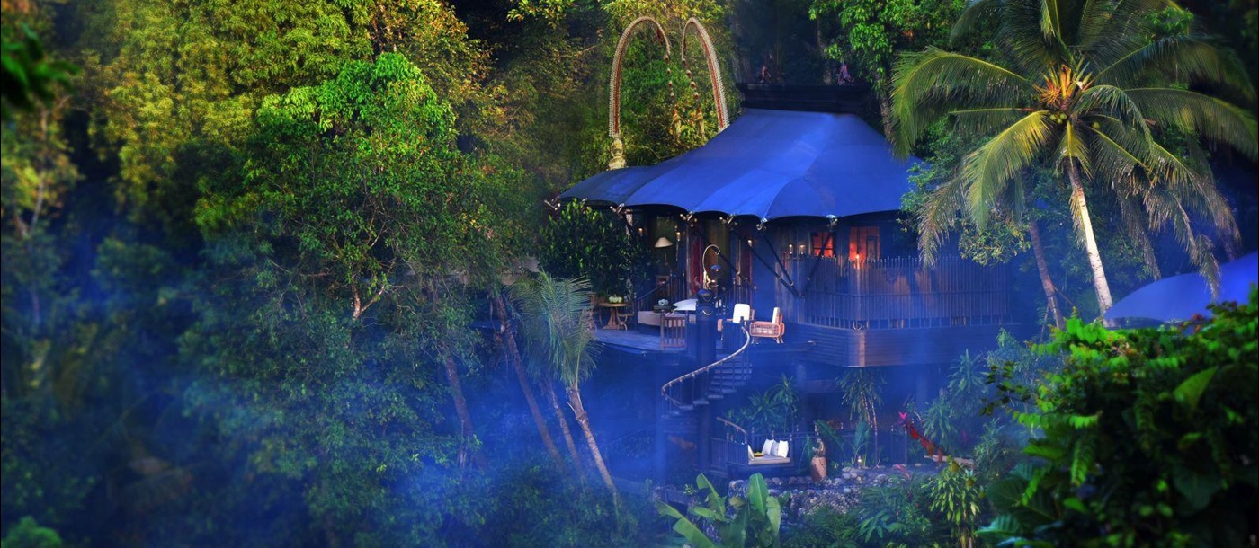 View of tent at Capella Ubud in Bali