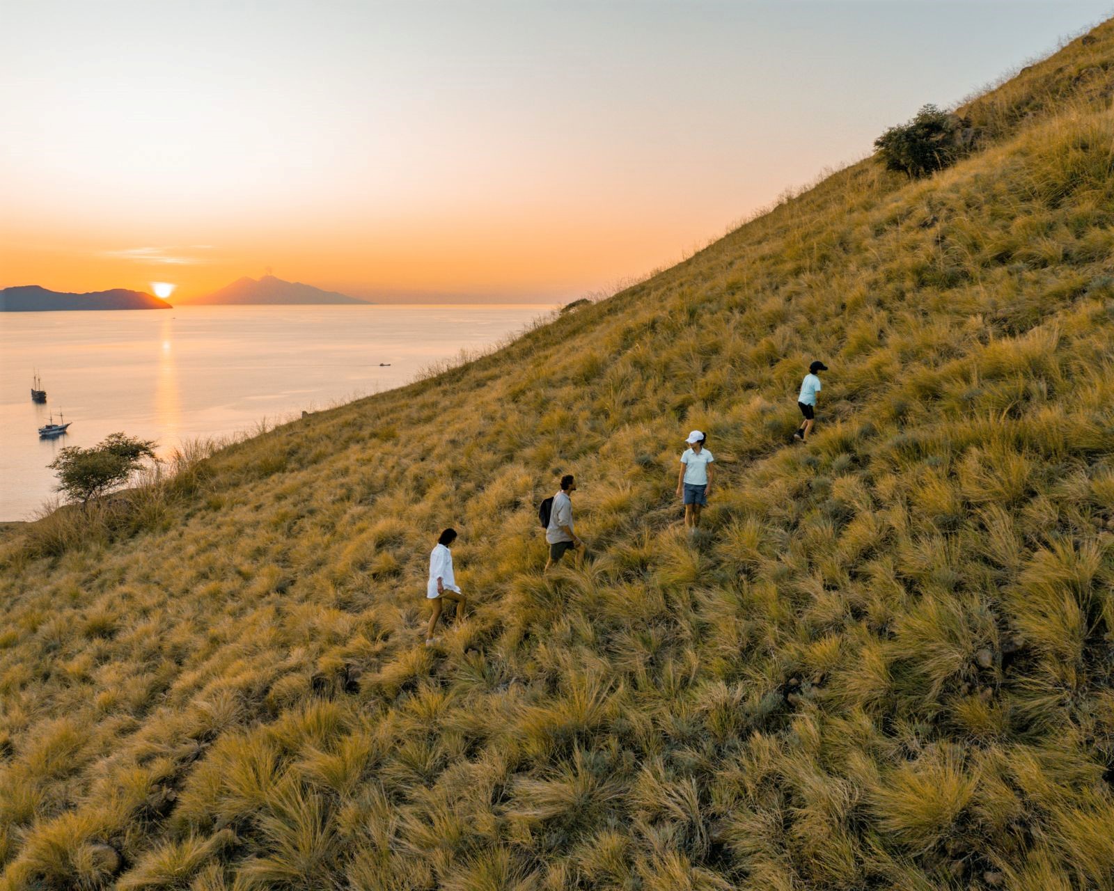 Hiking activity in Raja Ampat and Komodo from the Celestia phinisi in Indonesia