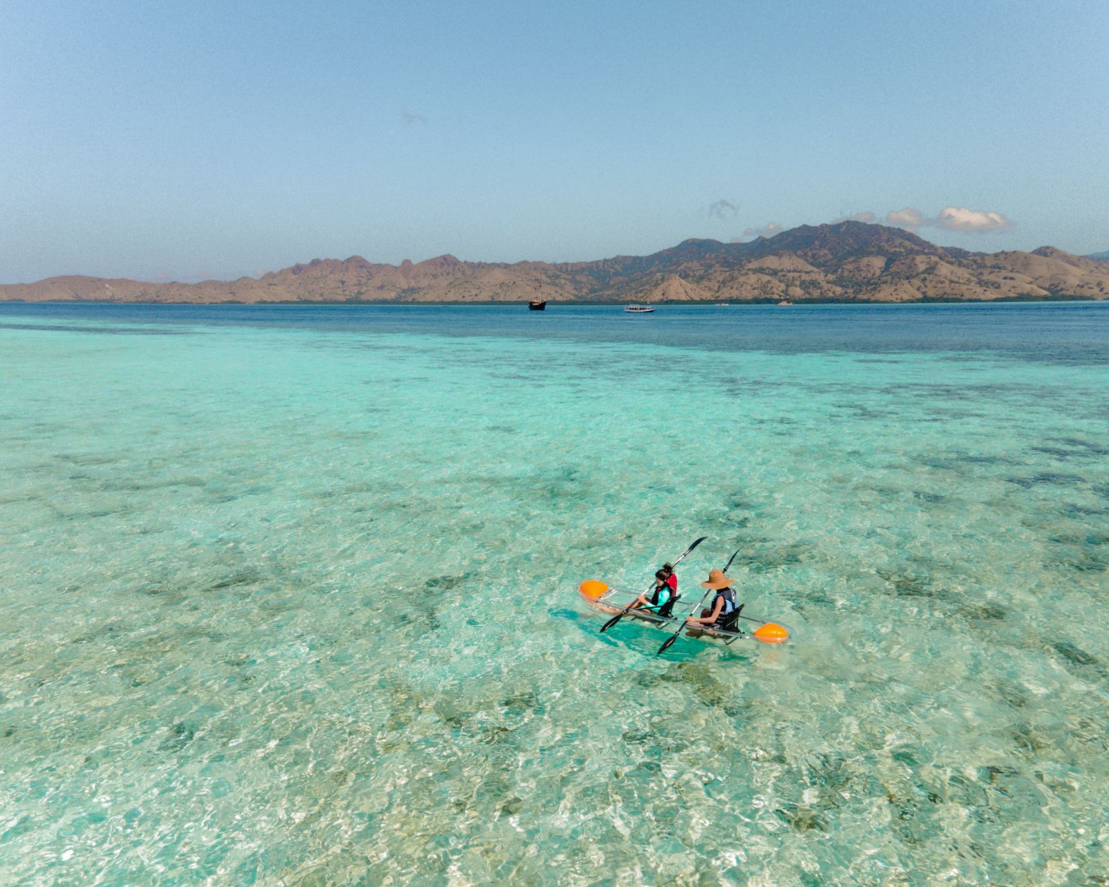Kayaking in the waters of Raja Ampat and Komodo from the Celestia phinisi in Indonesia