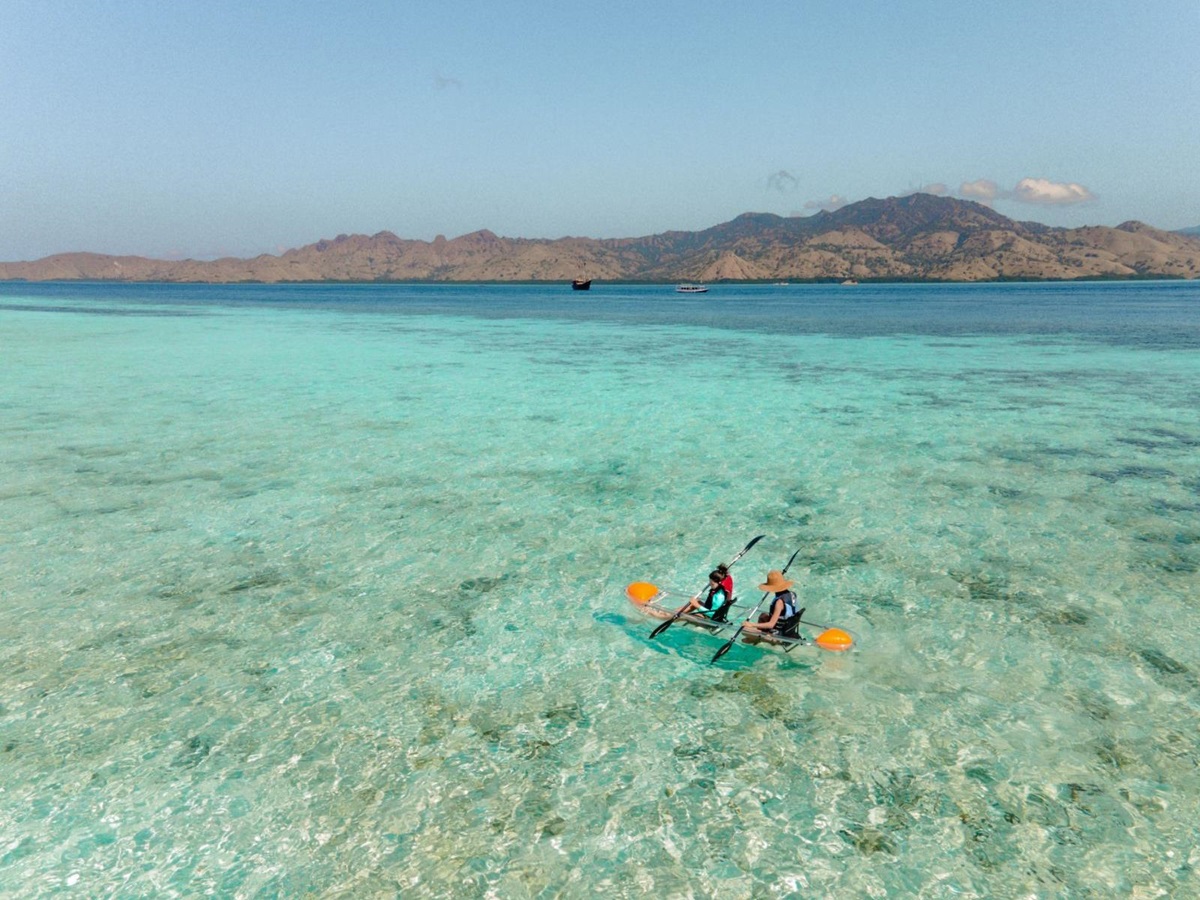 Kayaking in the waters of Raja Ampat and Komodo from the Celestia phinisi in Indonesia