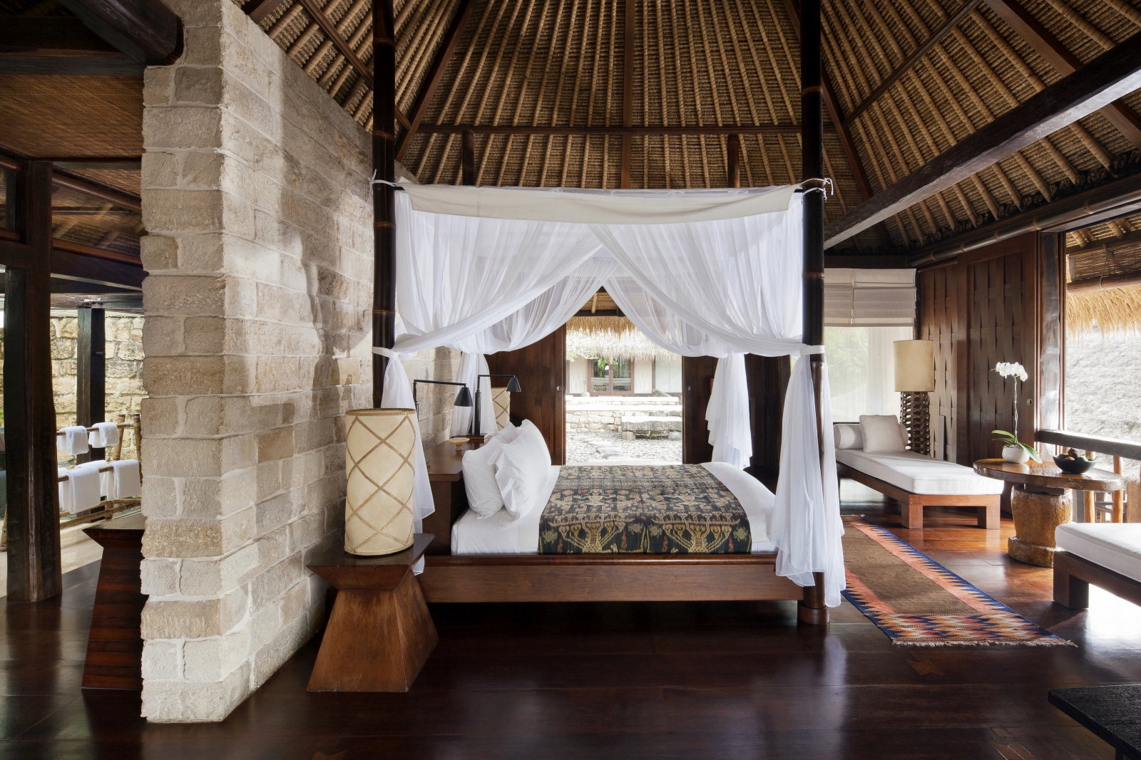 Spacious bedroom of a Shambhala Estate Suite