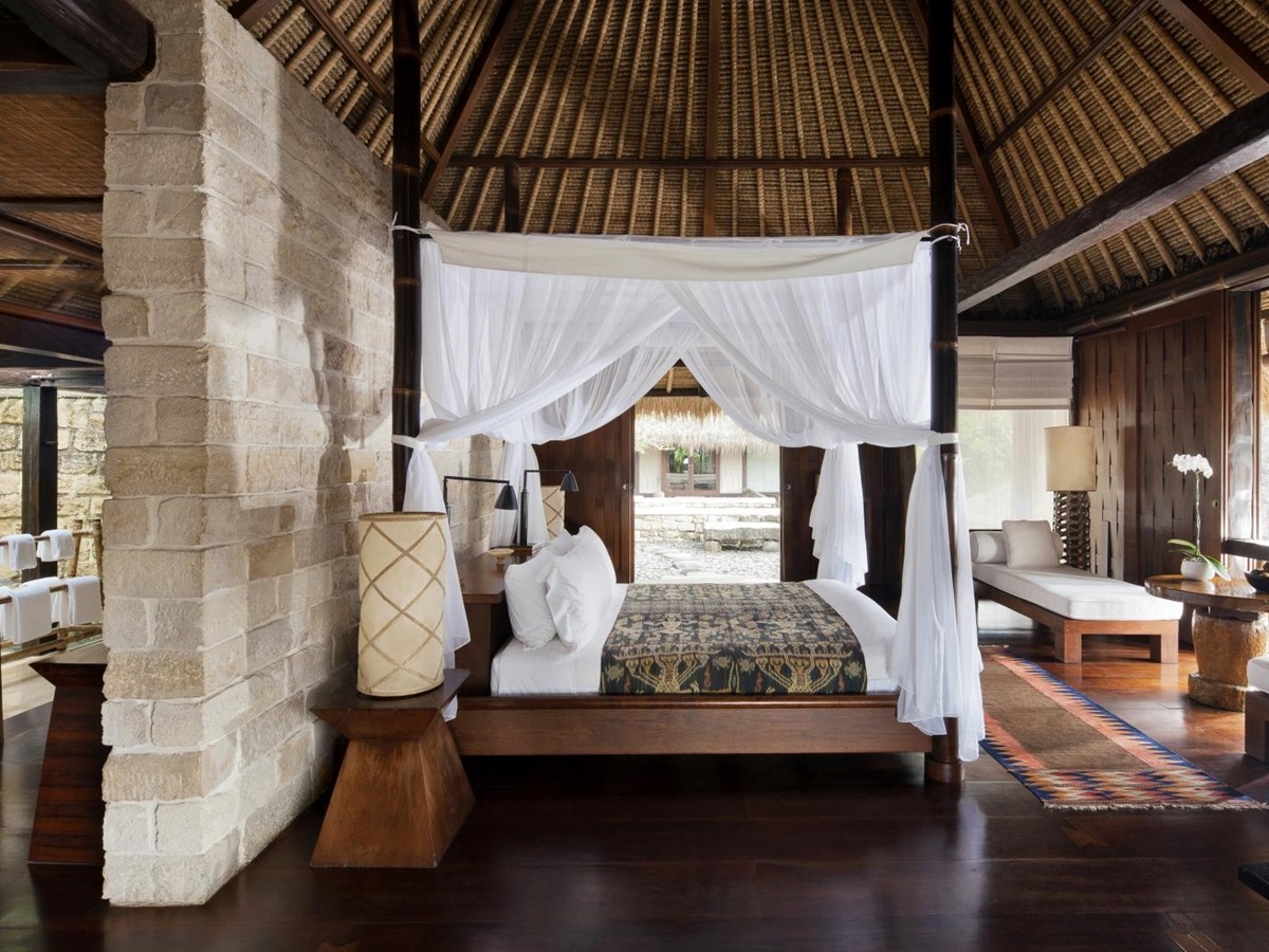 Spacious bedroom of a Shambhala Estate Suite