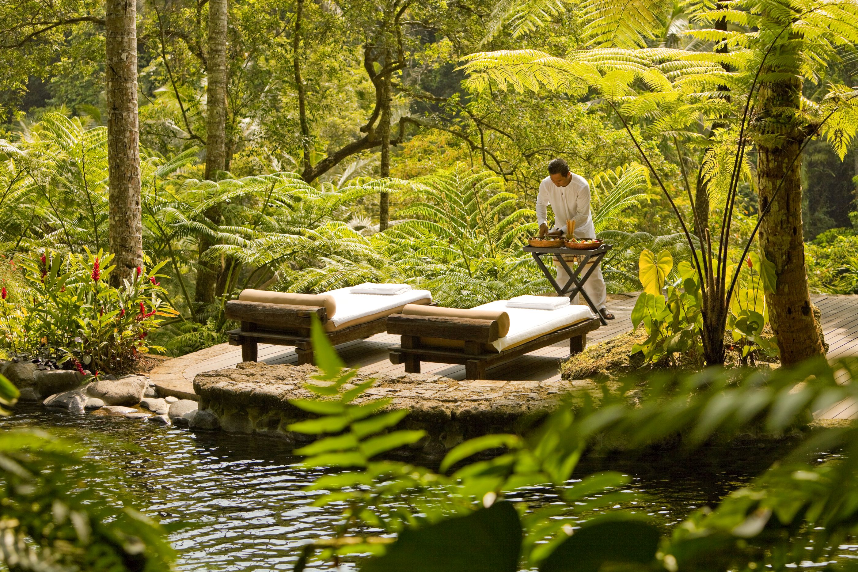 Massage beds at Como Shambhala, Indonesia
