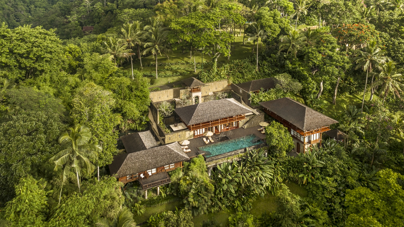 Aerial view of Tirta Ening residence