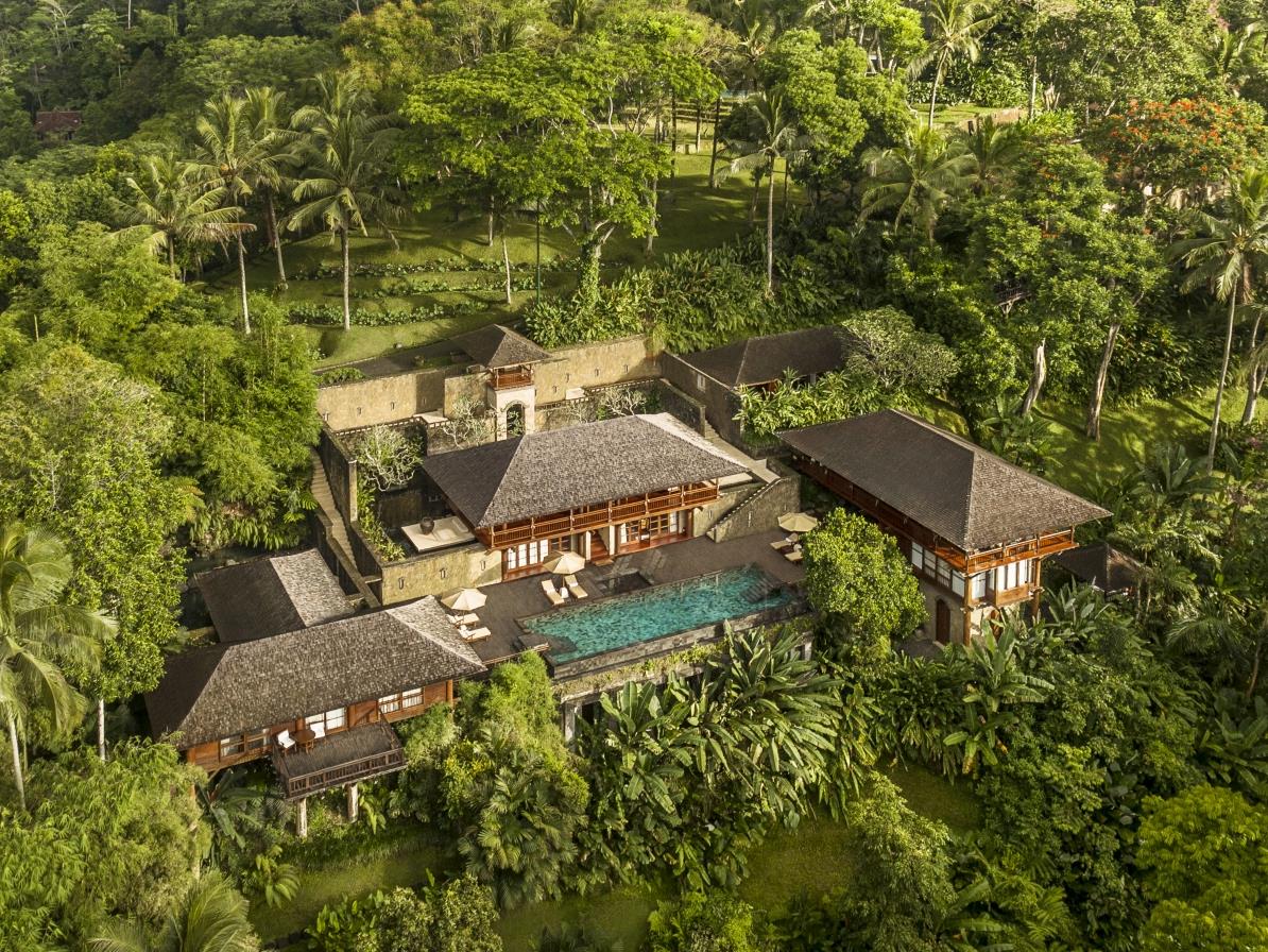 Aerial view of Tirta Ening residence