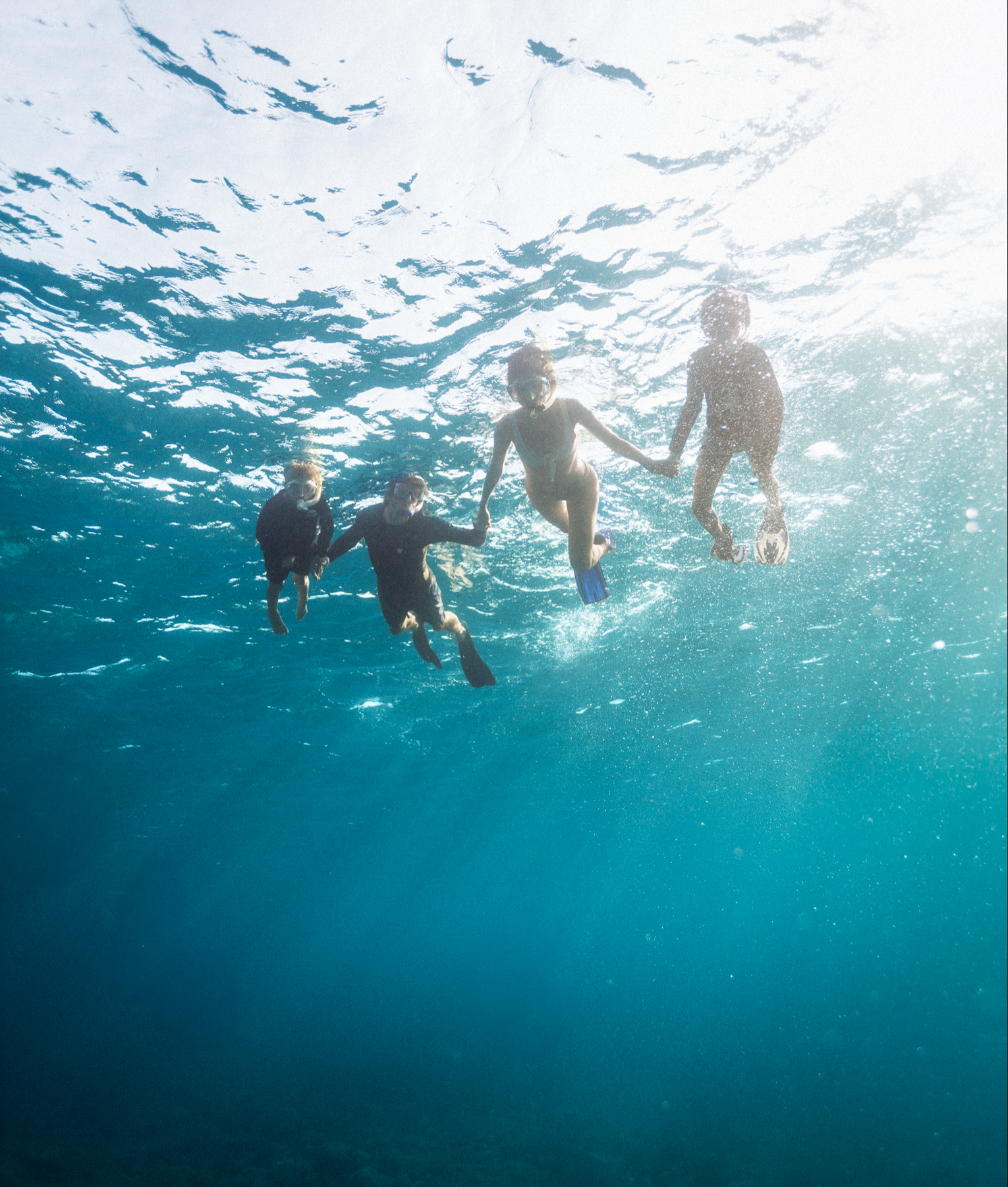 Swimming from the El Aleph luxury phinisi in Indonesia