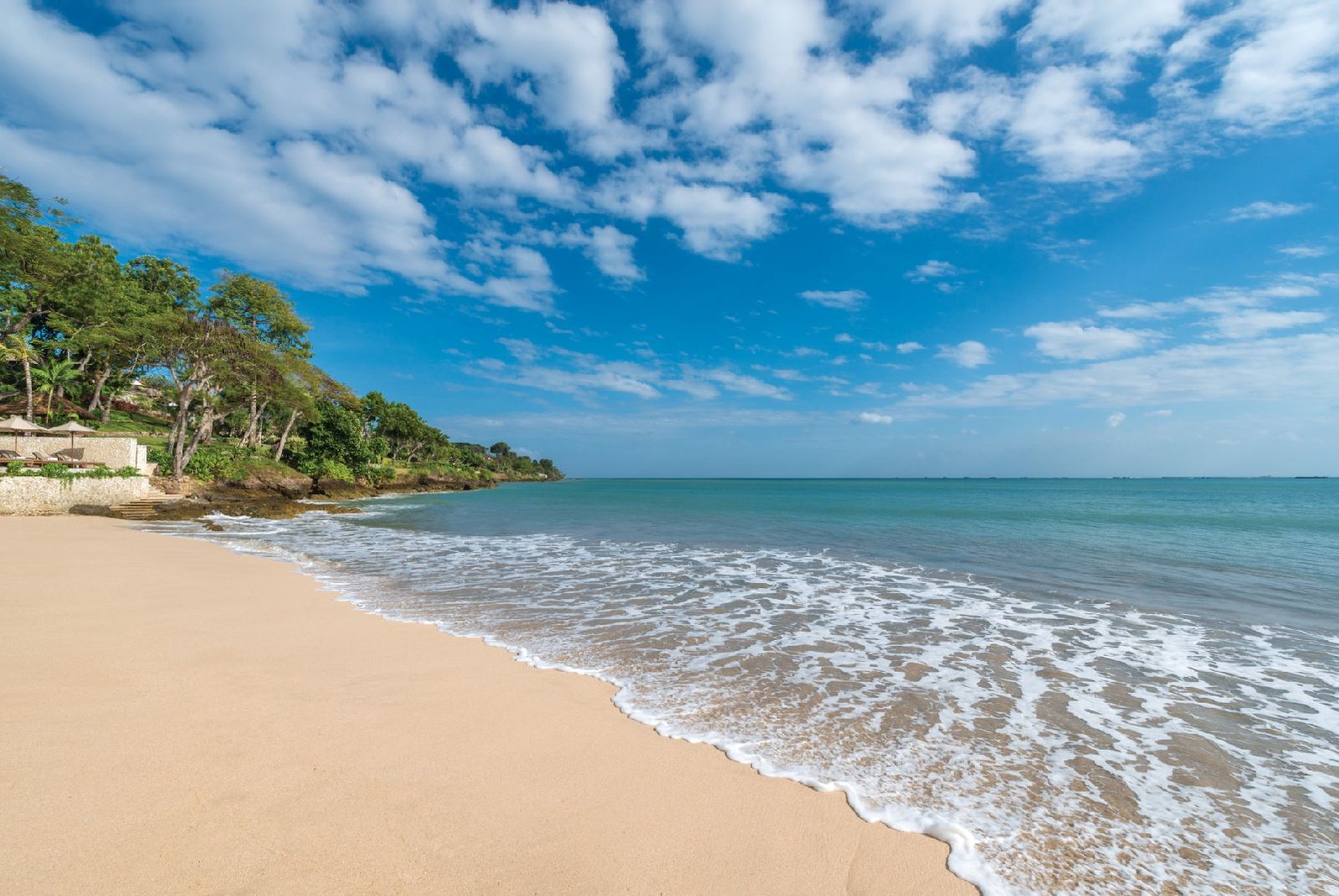 Golden sand beach at the Four Seasons Bali at Jimbaran Bay