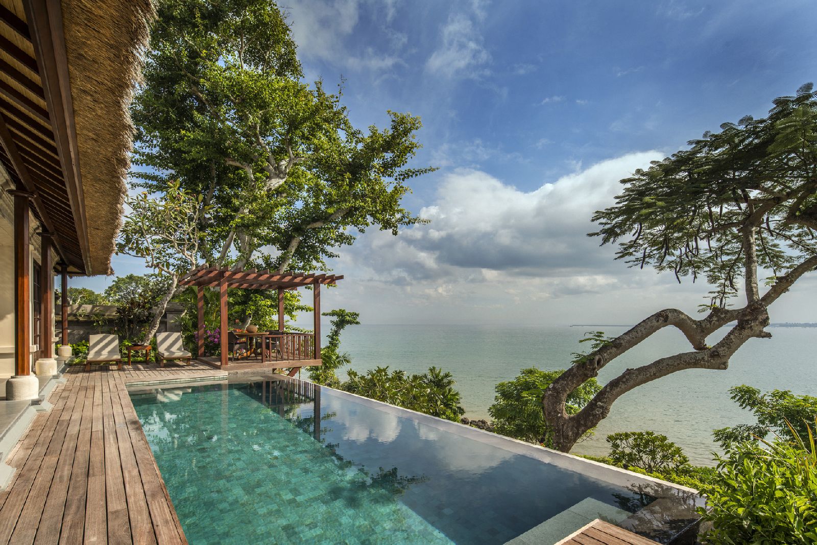 Ocean views from a pool villa at the Four Seasons Bali at Jimbaran Bay