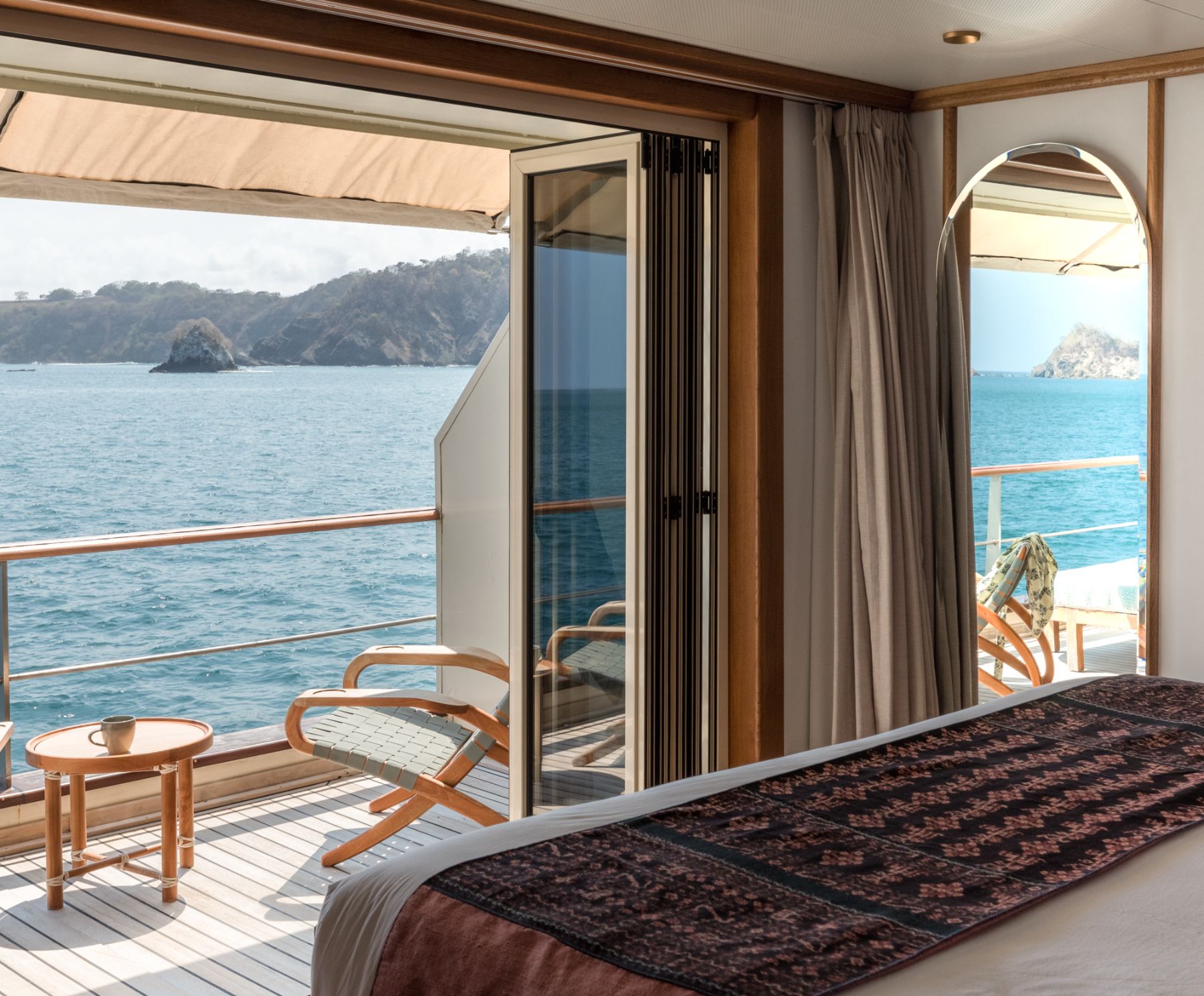 Views from a cabin on the Kudanil Explorer in Indonesia