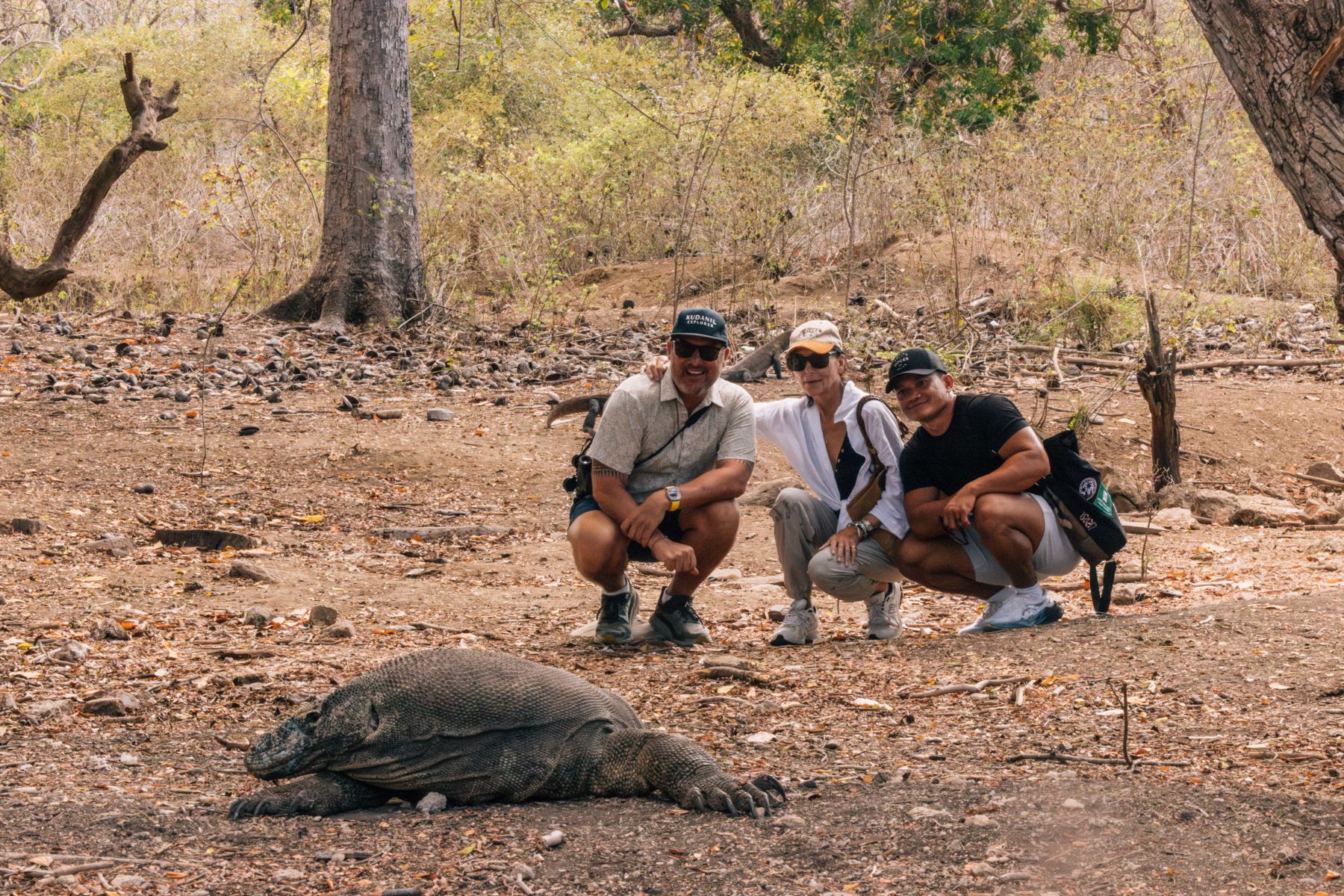 Komodo dragon spotted by guests of the Kudanil Explorer in Indonesia