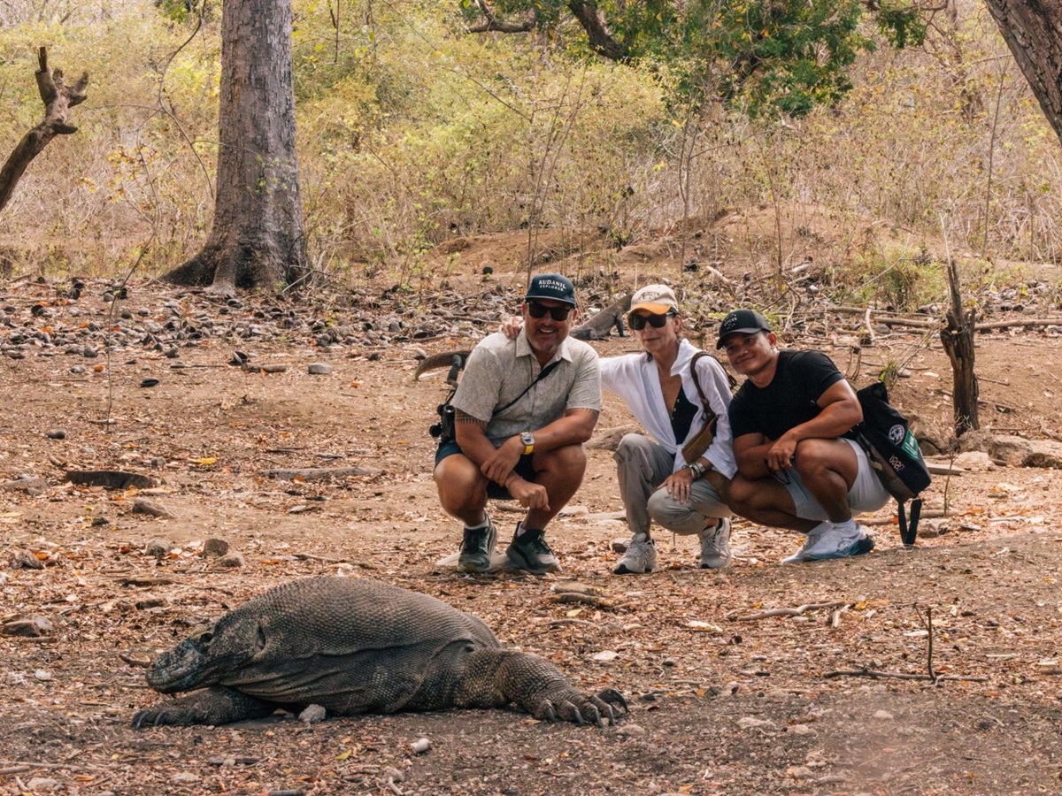 Komodo dragon spotted by guests of the Kudanil Explorer in Indonesia