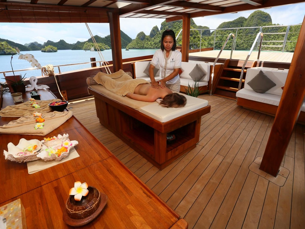 Spa on board Lamima in Indonesia