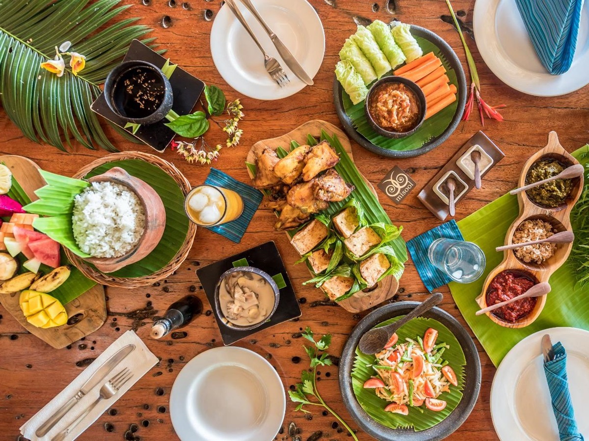 Indonesian cuisine served at Misool in Raja Ampat