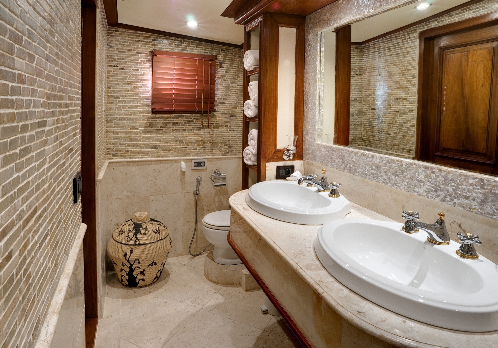 Tiled bathroom on board Mutiara Laut