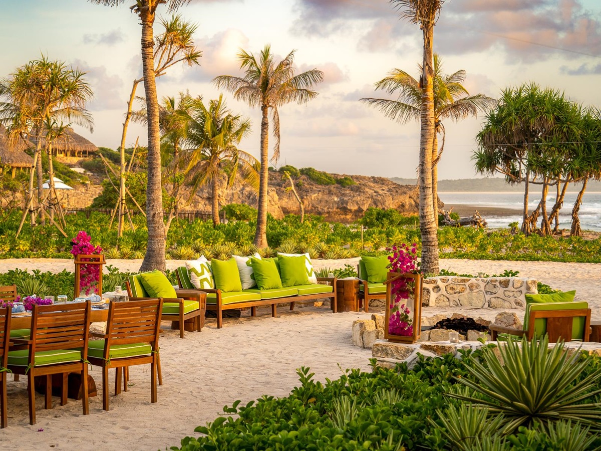 Beach lounge at NIHI Rote in Indonesia