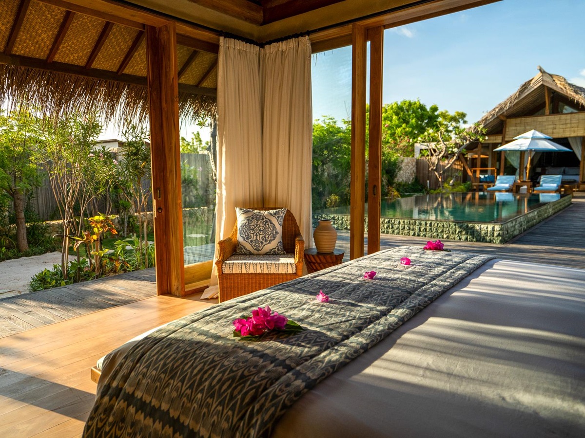 Guest bedroom at NIHI Rote in Indonesia