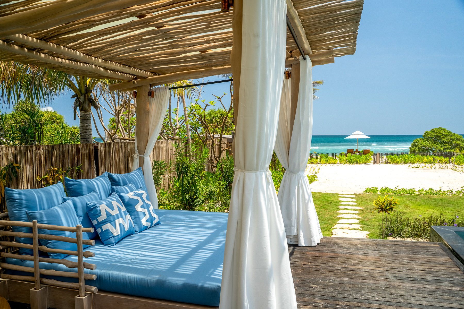 Beach view cabana at NIHI Rote in Indonesia
