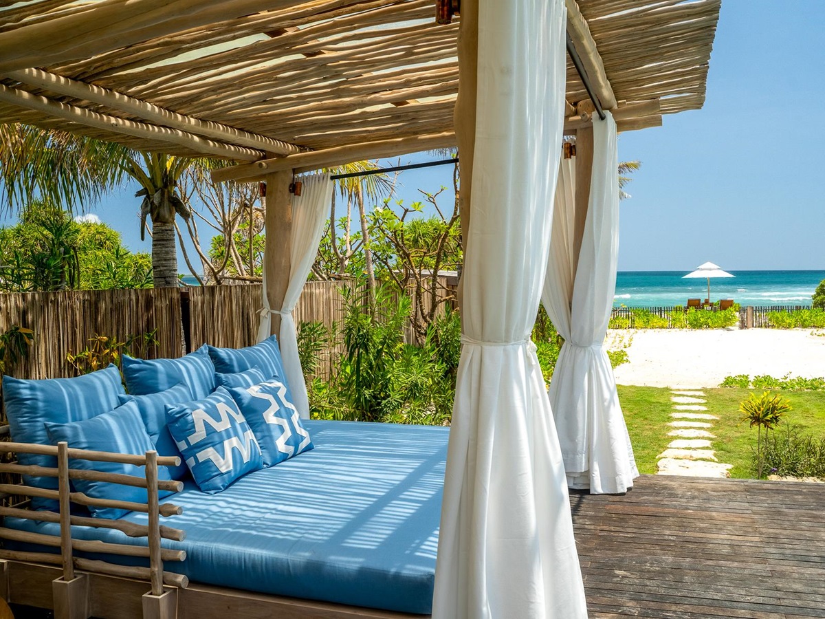 Beach view cabana at NIHI Rote in Indonesia