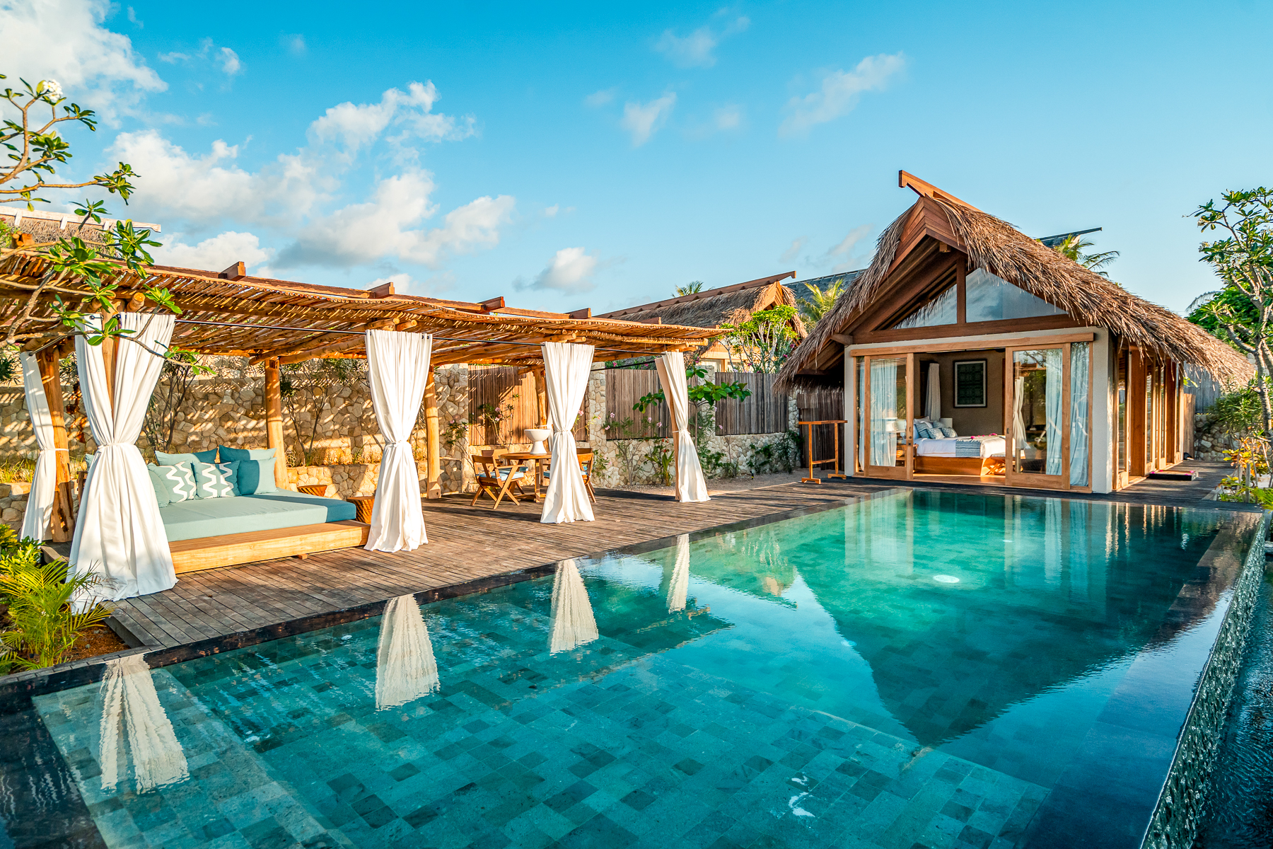 Exterior view of a guest villa at NIHI Rote in Indonesia