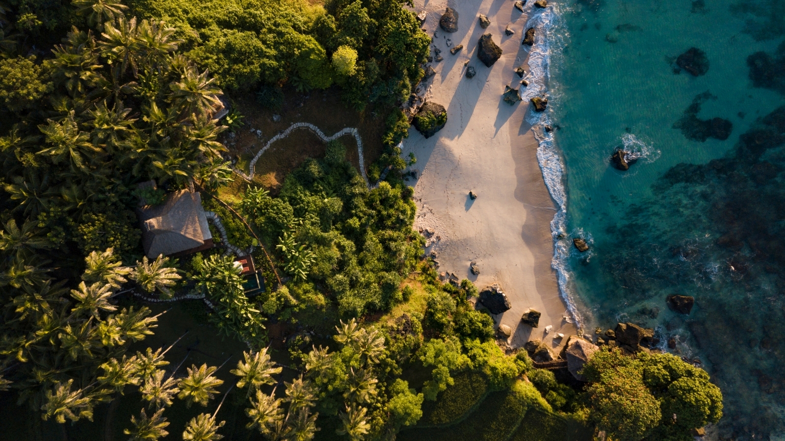 Aerial Shot of the Spa Cove at Nihi Sumba Indonesia