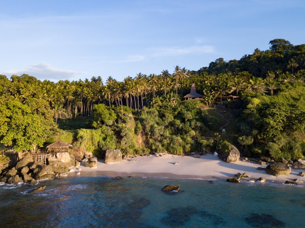 View of the Spa Cove from the Ocean at Nihi Sumba Indonesia