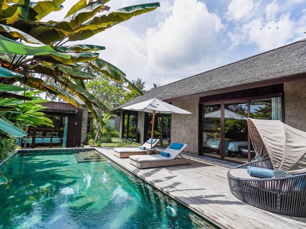Two bed pool villa at Nirjhara luxury resort in Bali
