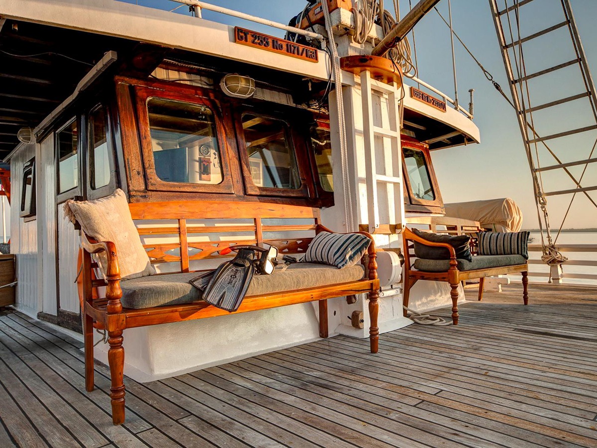 Bridge onboard Ombak Putih in Indonesia