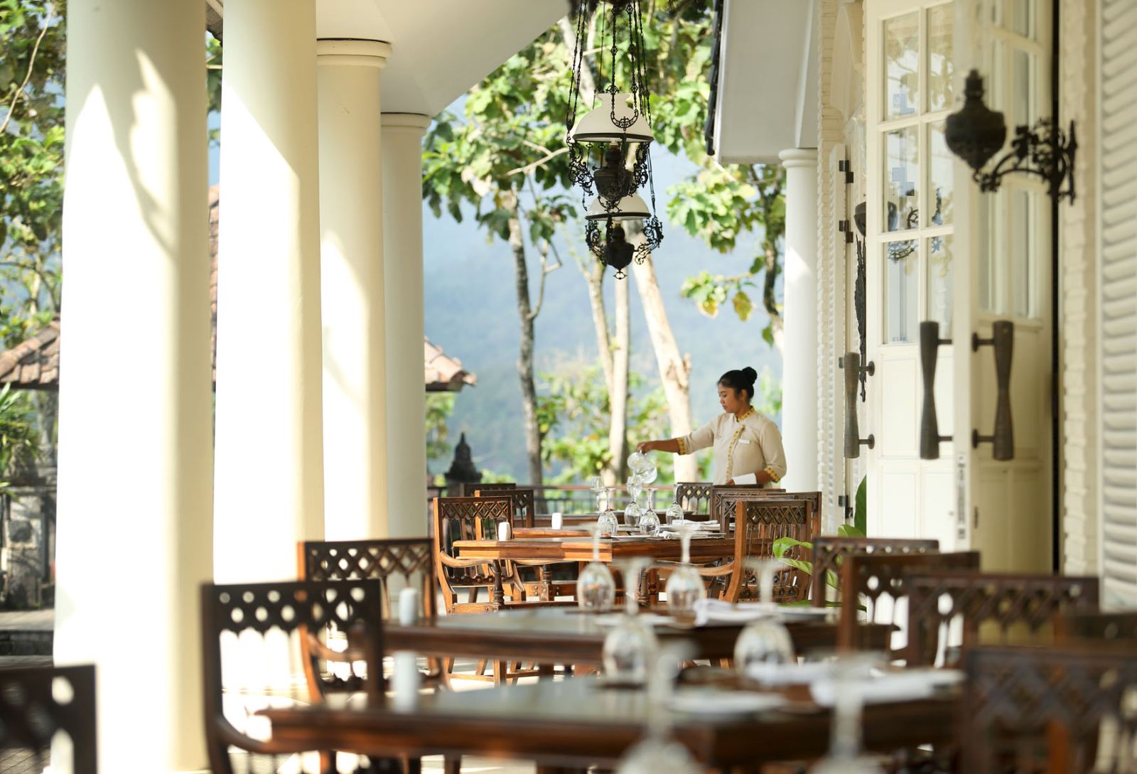 Patio Colonial Hall restaurant at Plataran Borobudur Resort & Spa in Java, Indonesia