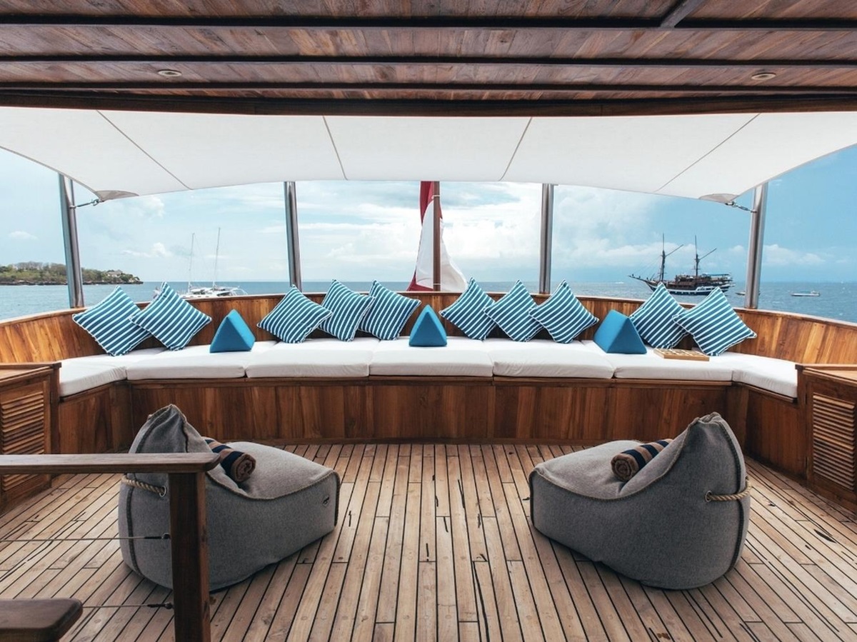 On Deck seating on Rascal in Indonesia