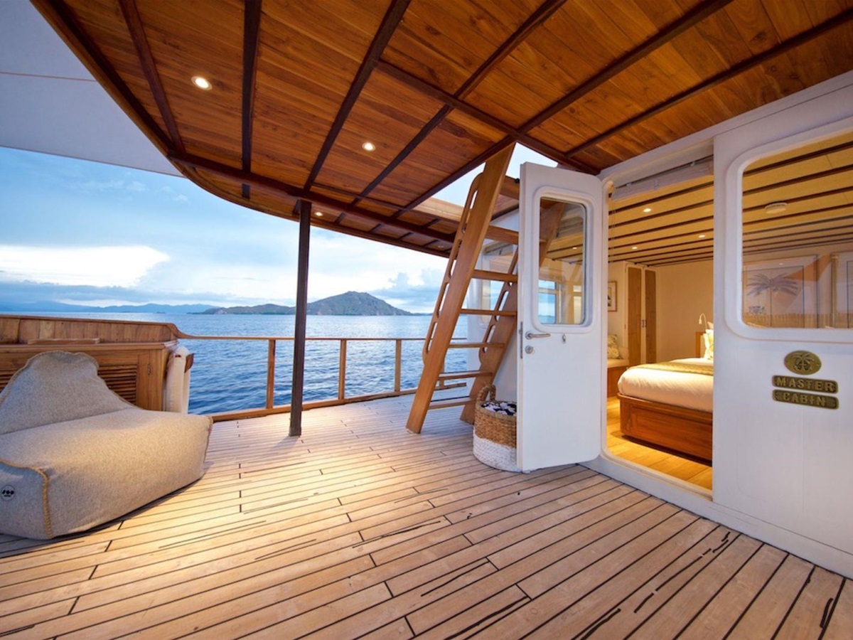Entrance to Master Cabin on Luxury Yacht Rascal