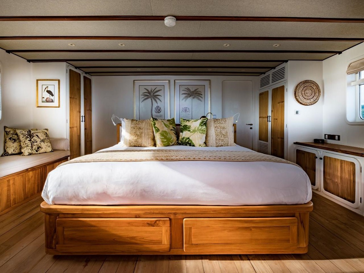 Master cabin on Luxury Yacht Rascal