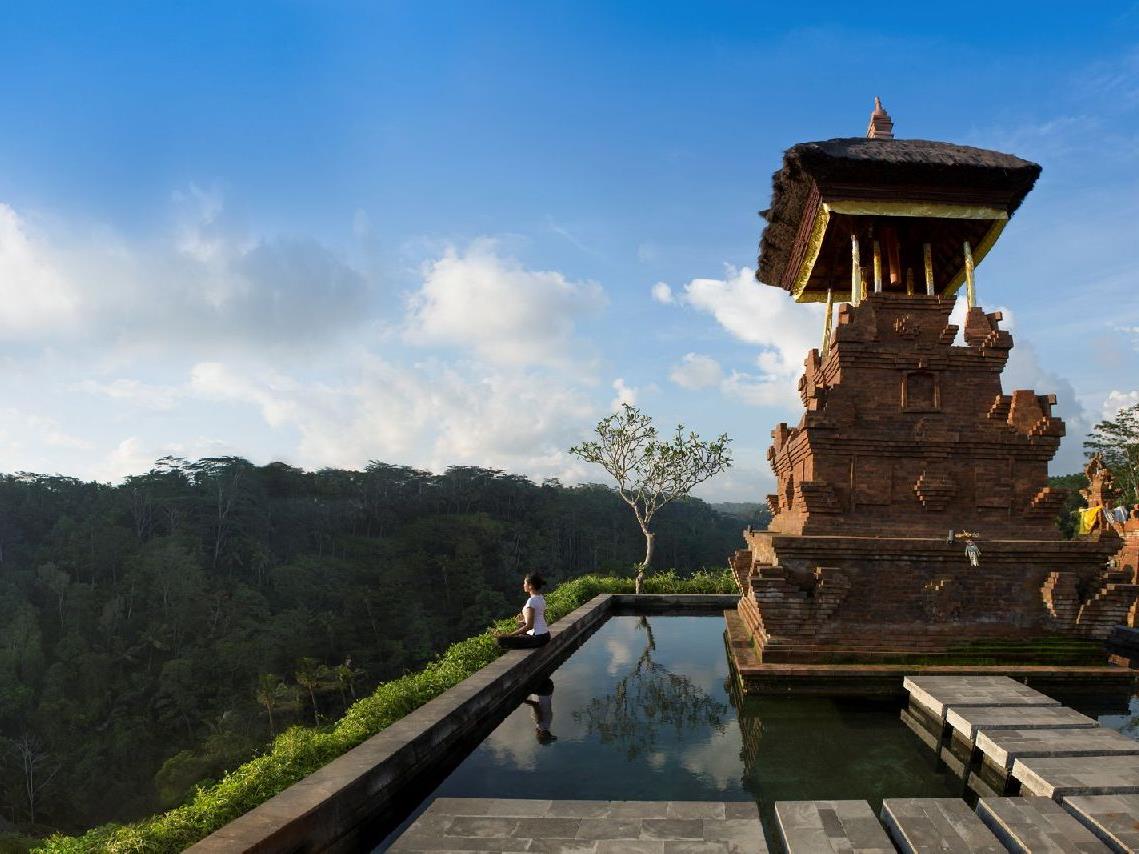 Hilltop meditation from the Ritz Carlton Mandapa Indonesia