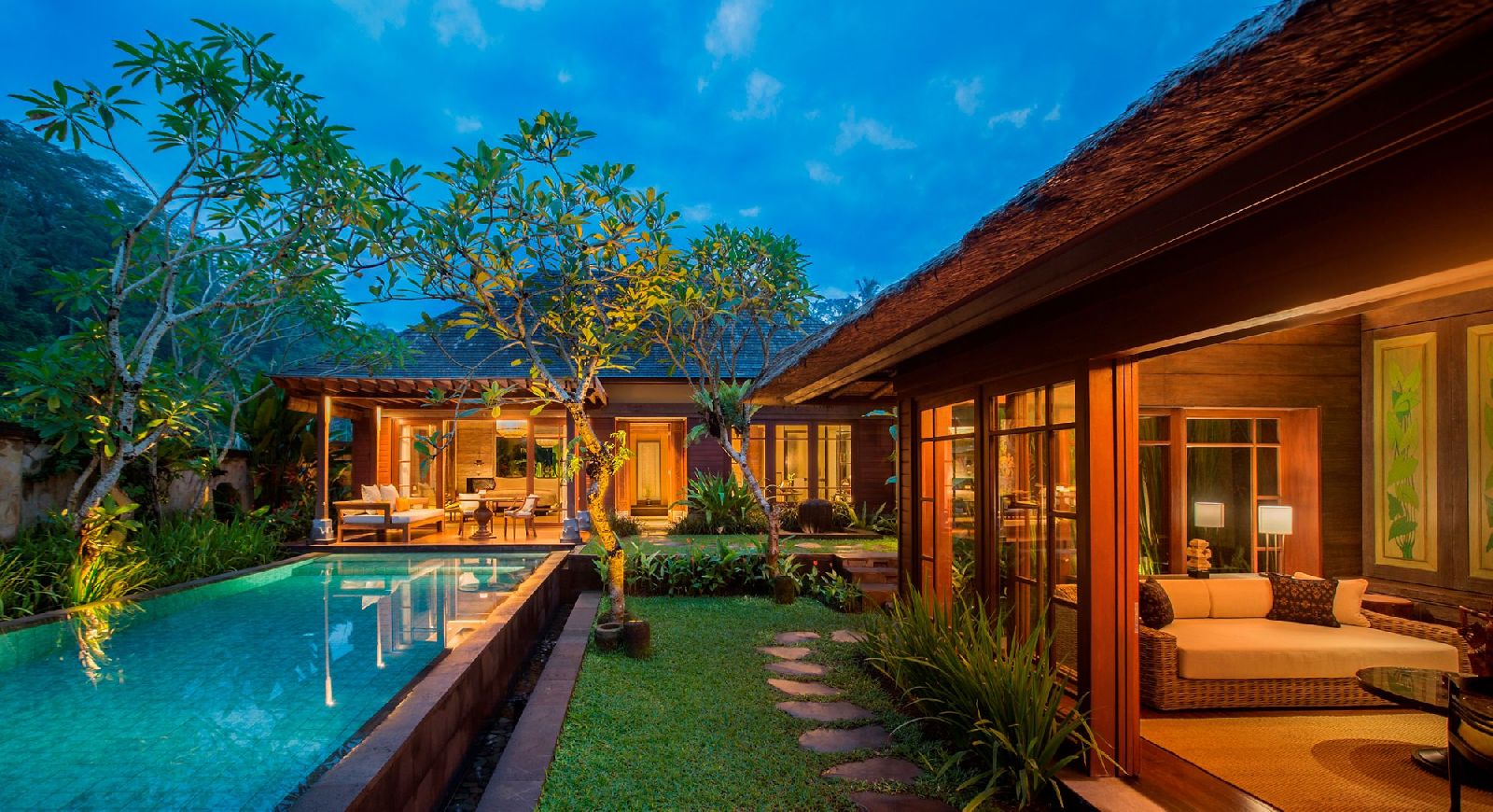 A one bedroom villa with pool at the Ritz Carlton Mandapa Indonesia