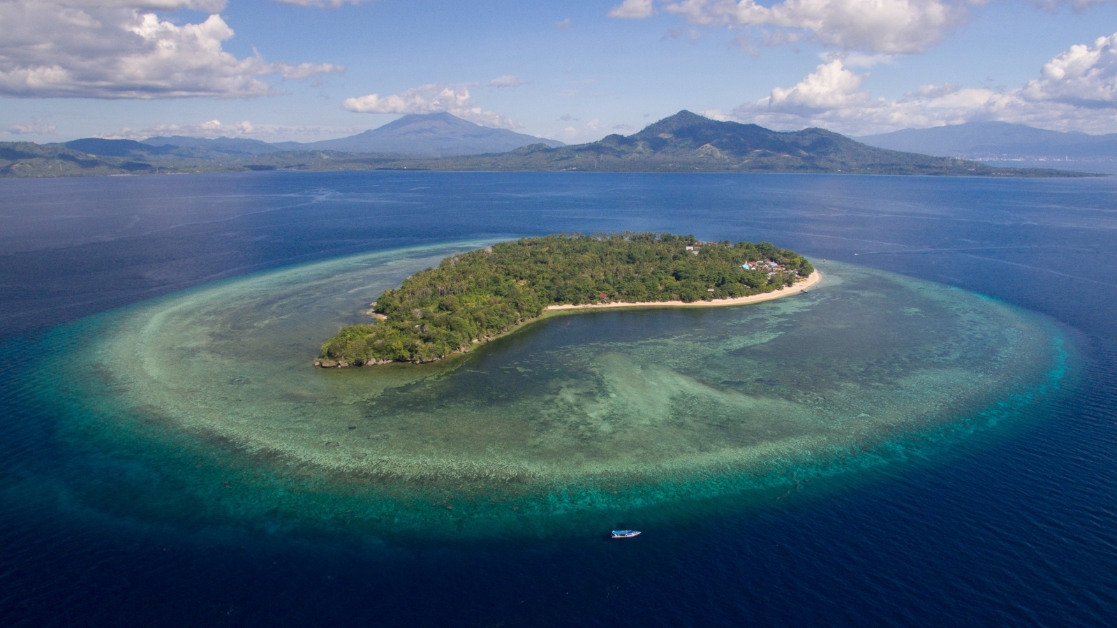 Aerial View of Manado Island in Indonesia