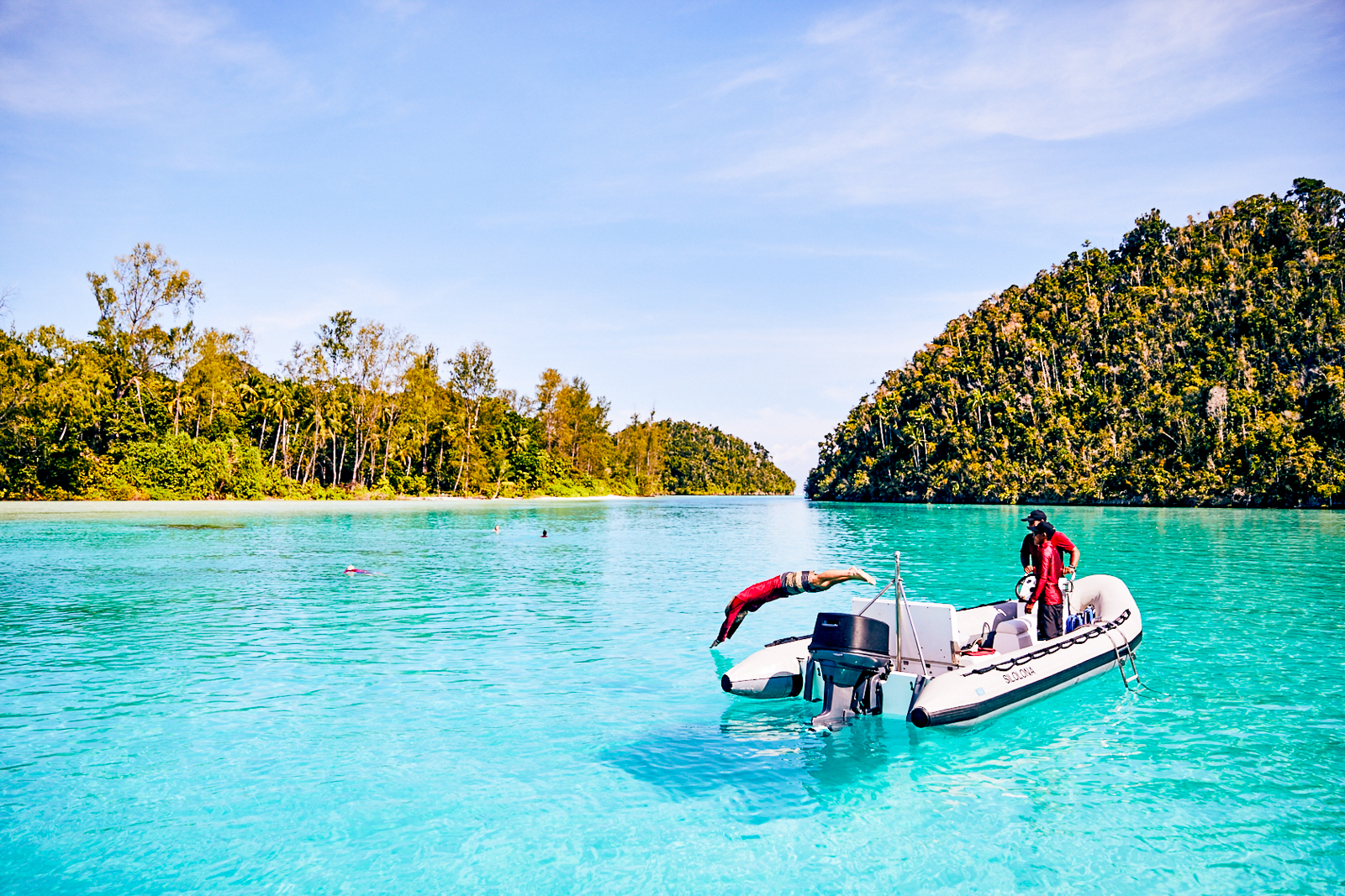 A tender in Raja Ampat from the Silolona phinisi