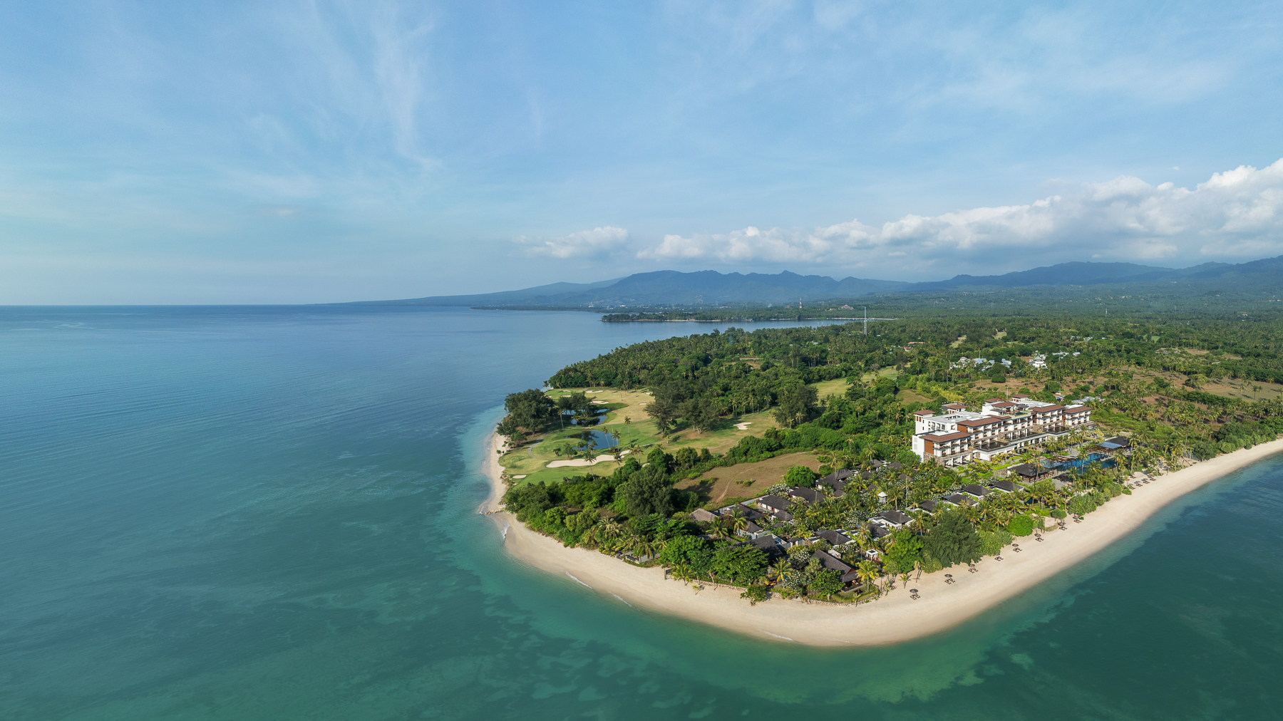 Aerial view of The Sira luxury resort in Lombok