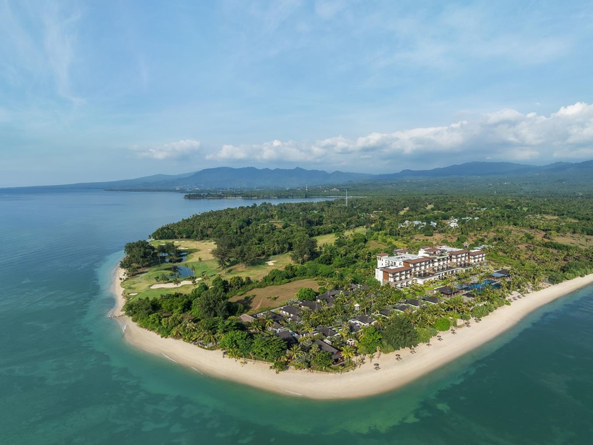 Aerial view of The Sira luxury resort in Lombok