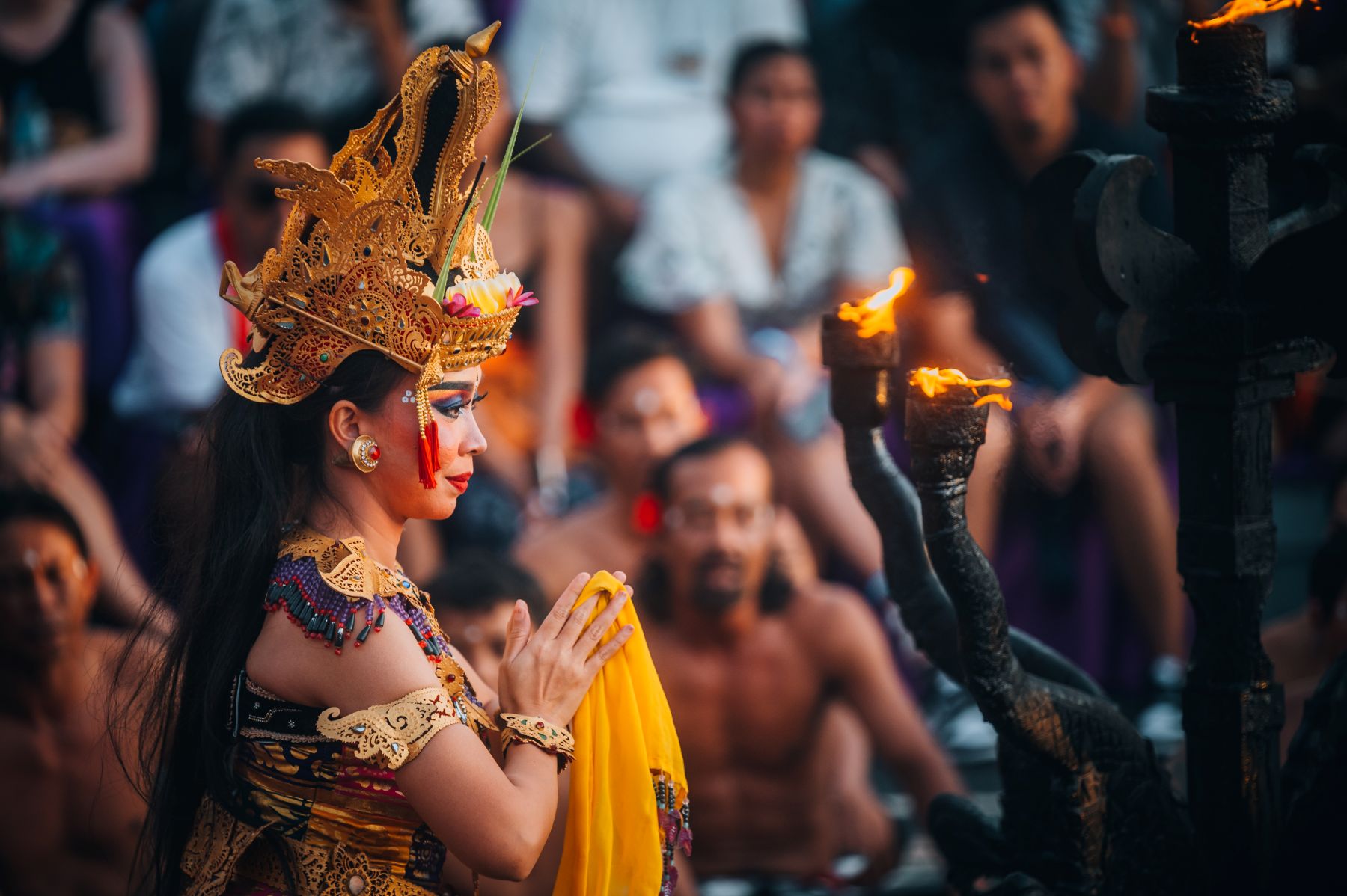 Kecak fire dance in Bali, Indonesia