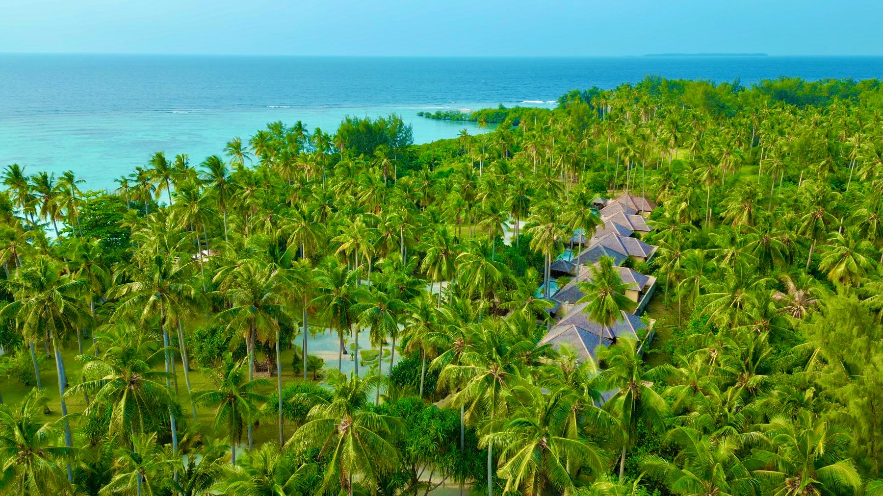 View of the ocean from Kura Kura Resort in Indonesia