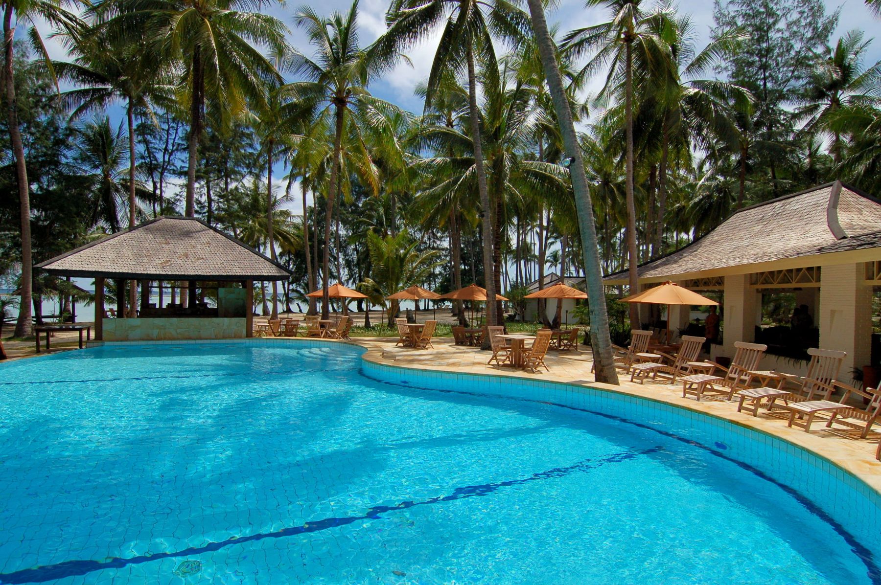 Swimming pool at Kura Kura Resort in Indonesia