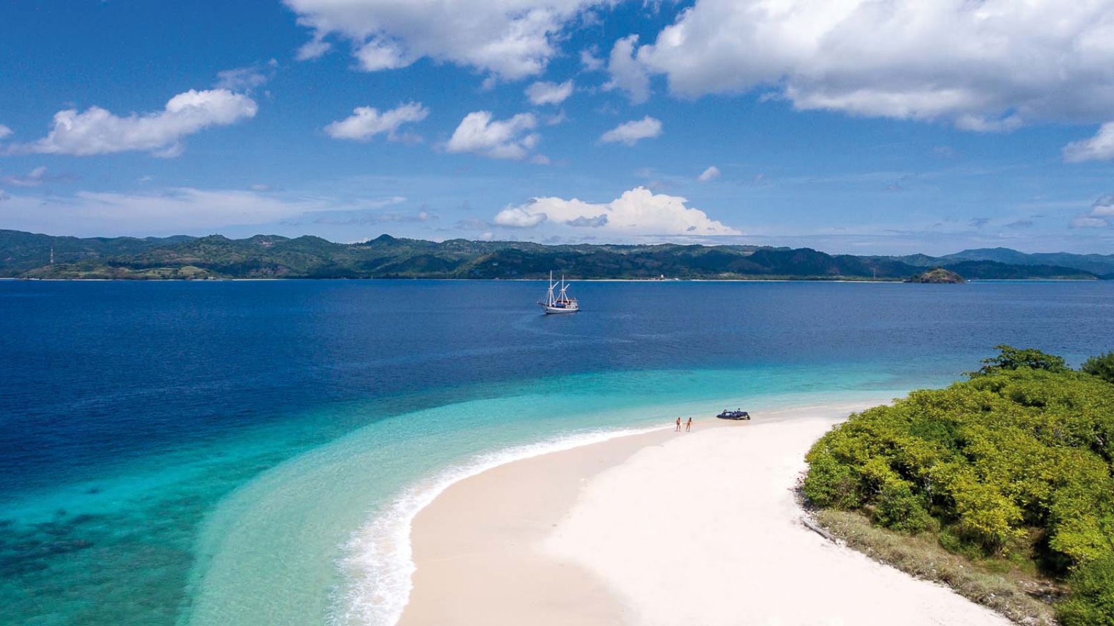 Ocean Pure phinisi in the Komodo Islands of Indonesia