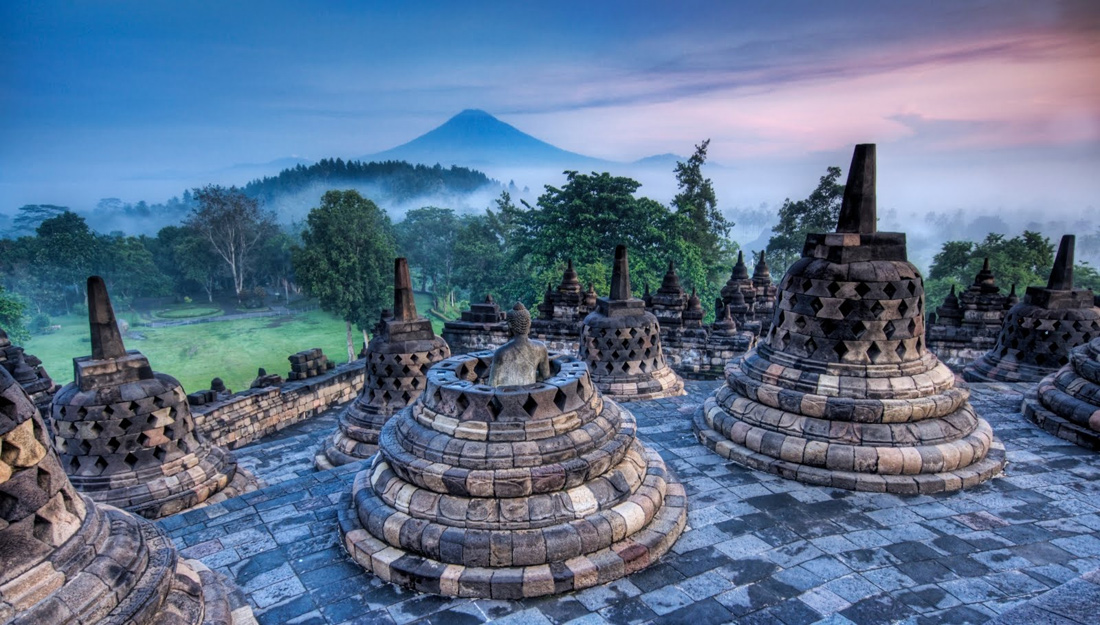 Borobudur Buddhist Temple in Indonesia