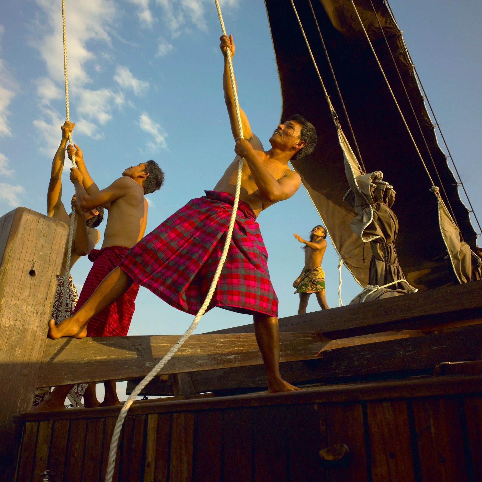 Boat crew in Raja Ampat, Indonesia