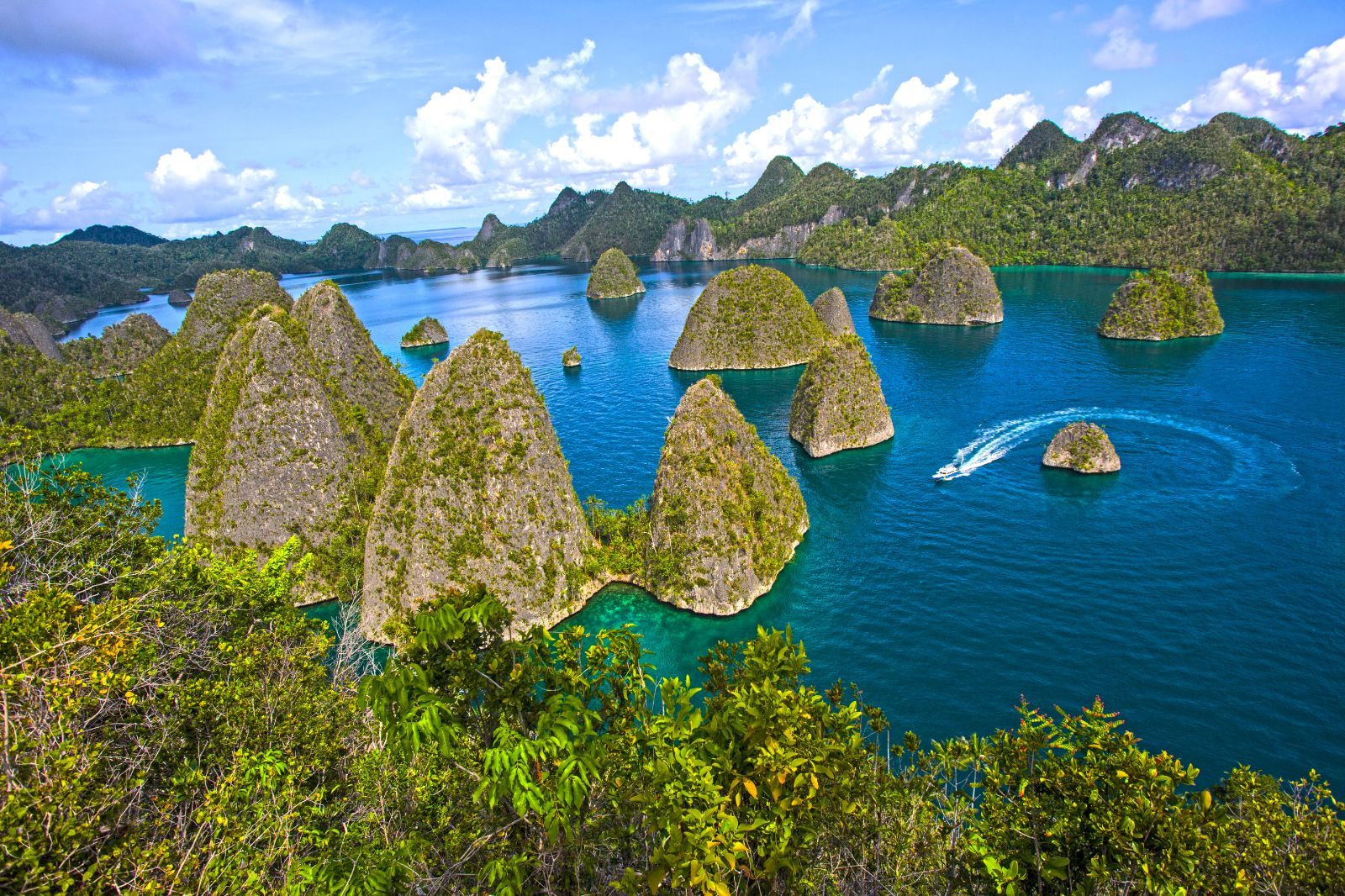 Aerial view of Wayang in Raja Ampat, Indonesia