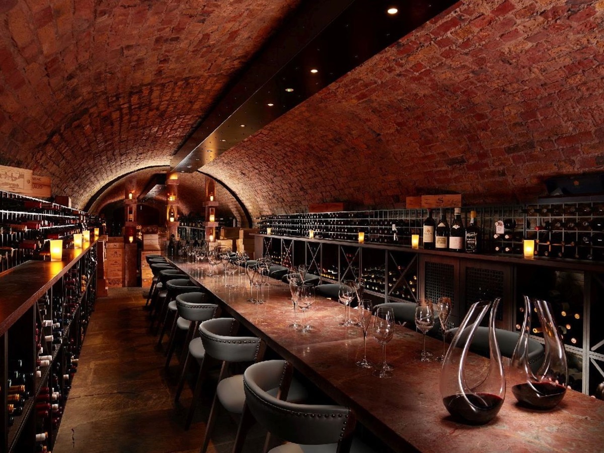 The wine cellar at Adare Manor near Limerick in Ireland