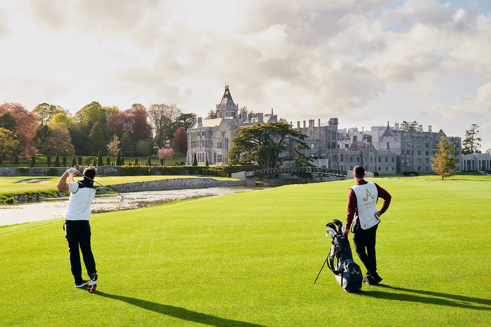 Guests playing golf at Adare Manor near Limerick in Ireland